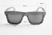 Load image into Gallery viewer, wood sunglasses, wooden sunglasses, Bewell sunglasses, engraved sunglasses 
