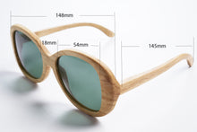 Load image into Gallery viewer, wood sunglasses, wooden sunglasses, Bewell sunglasses, engraved sunglasses 
